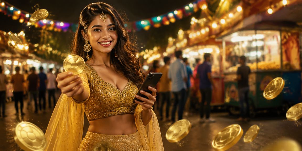 Indian user playing casino games on mobile device